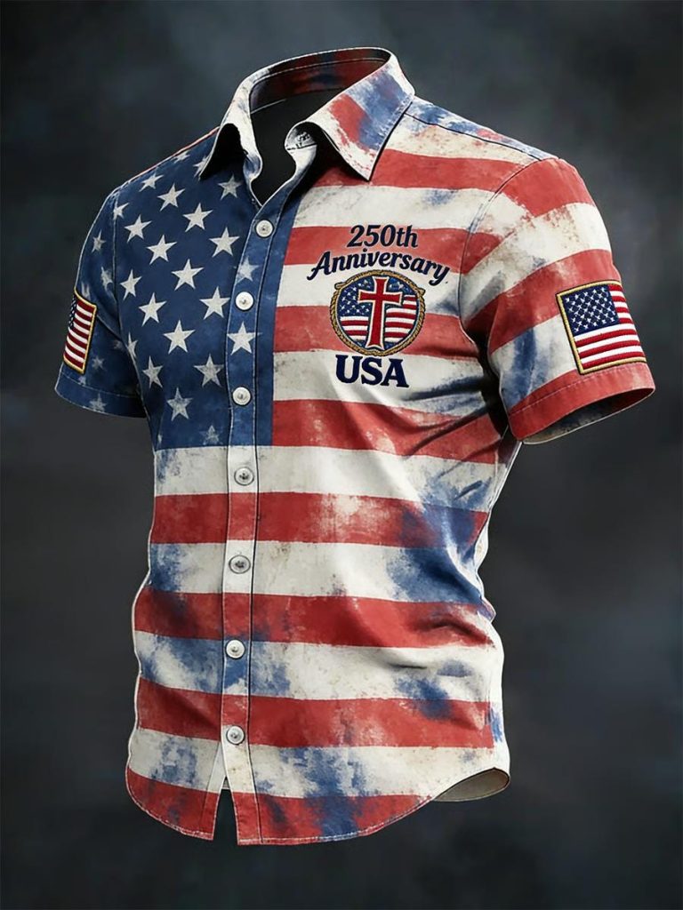 250th Anniversary USA Hawaiian Shirt 1776–2026 USA Flag Patriotic Shirt USA Independence Day Clothes Fourth Of July Apparel Veteran Gift NNA