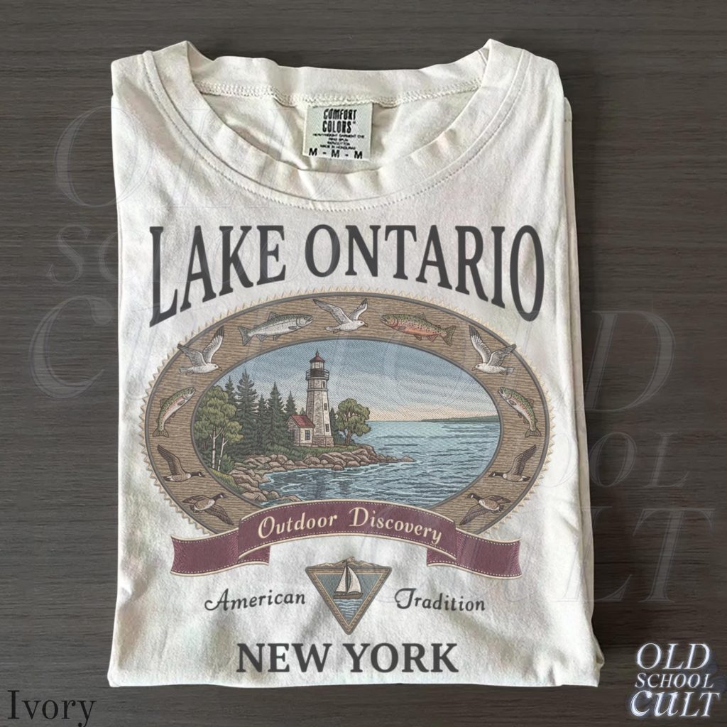 Vintage Lake Ontario New York Graphic Tshirt, Retro Fishing Boating Outdoor 90s Nostalgia Camping Unisex Shirt HFN Shirt
