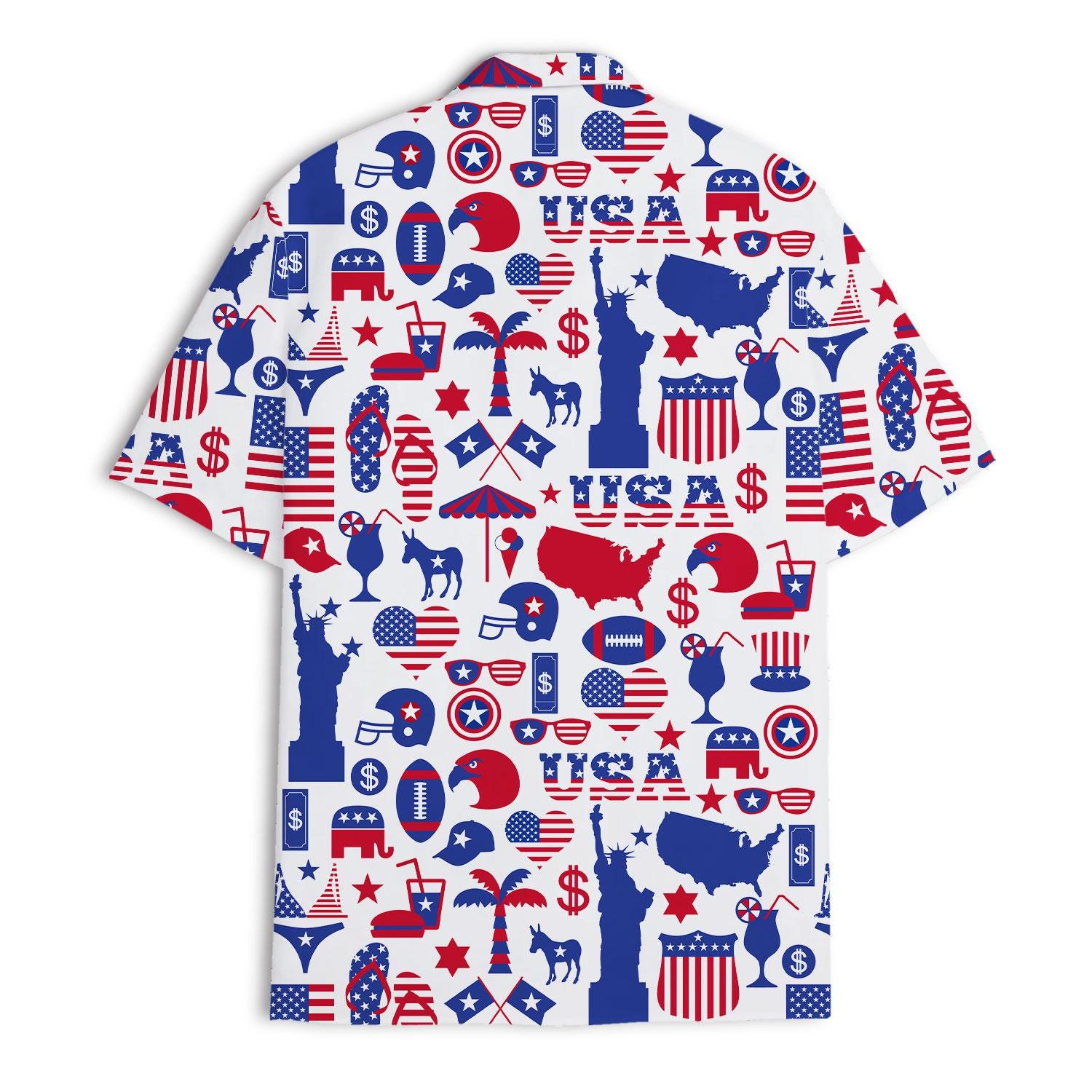 USA Patriotic Hawaiian Shirt: Independence Day Summer Button Down NNA - Image 4