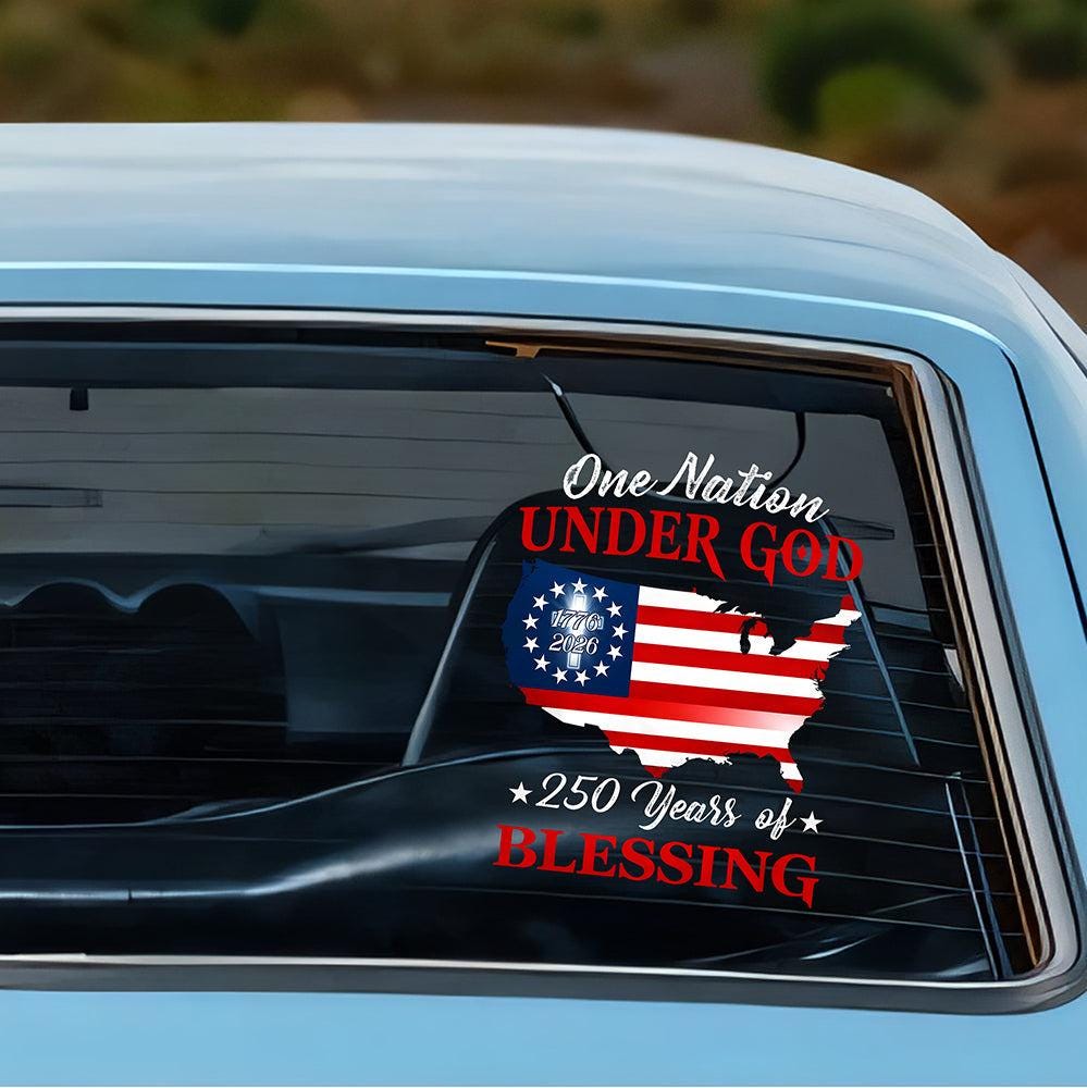 USA Flag Map Car Decal America 250th Anniversary Vinyl Sticker NNA, Patriotic Christian Pride Sticker - Image 10