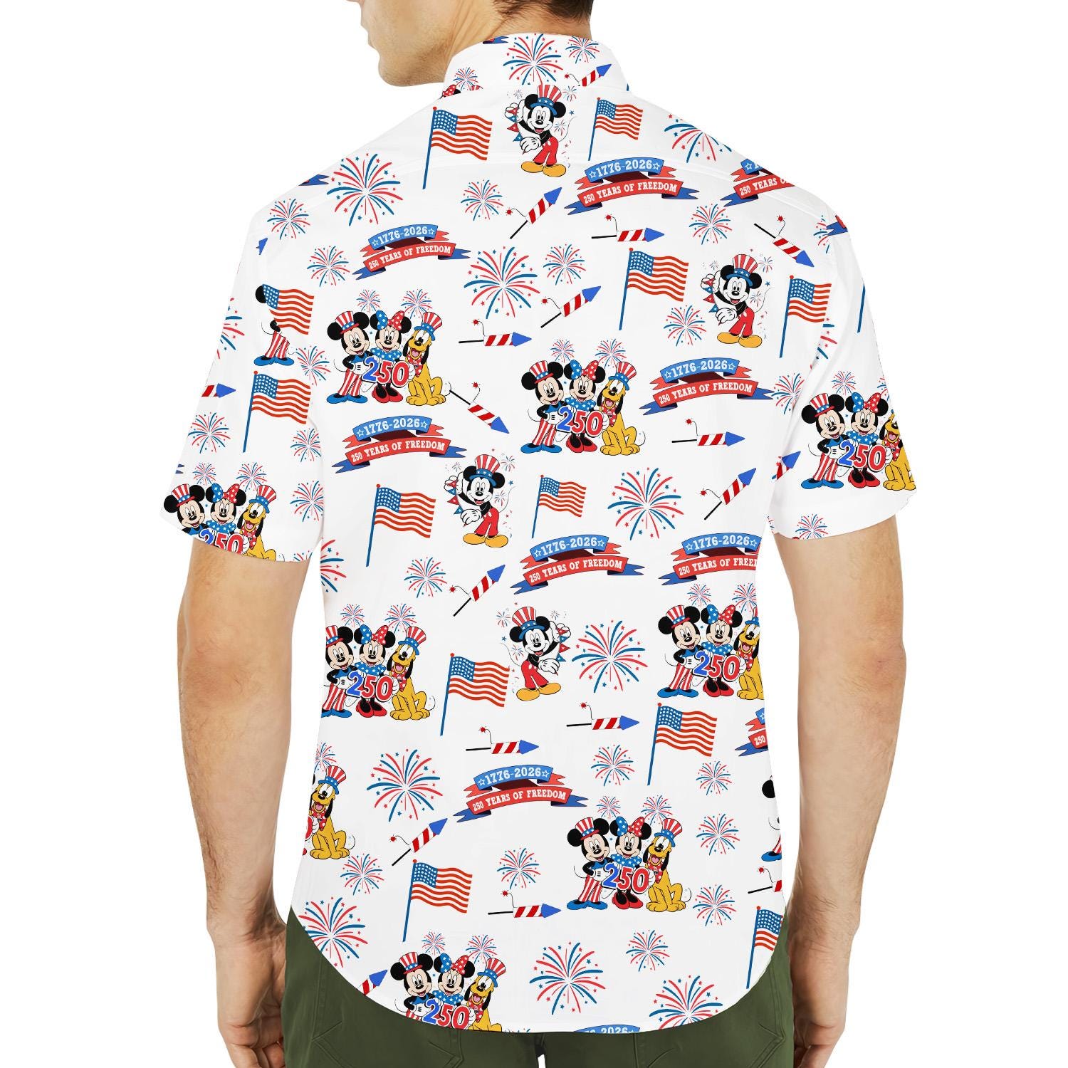250 Years of Freedom Hawaiian Shirt Adult Youth Patriotic Aloha Shirt USA Independence Day Button Up Fourth of July Party Shirt NNA - Image 5