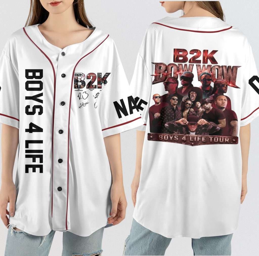 B2K Bow Wow Concert Shirt B2K Boys 4 Life Tour Baseball Jersey NNA 2000s Hip Hop Jersey B2K Fan Outfit Nostalgia Streetwear