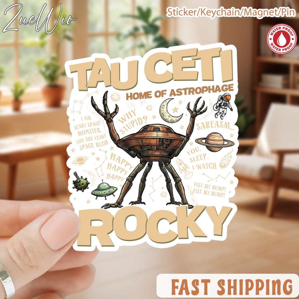 Rocky Sticker | Tau Ceti Astrophage Sci Fi Book Lover | Project Hail Mary Fan Vinyl Decal NNA