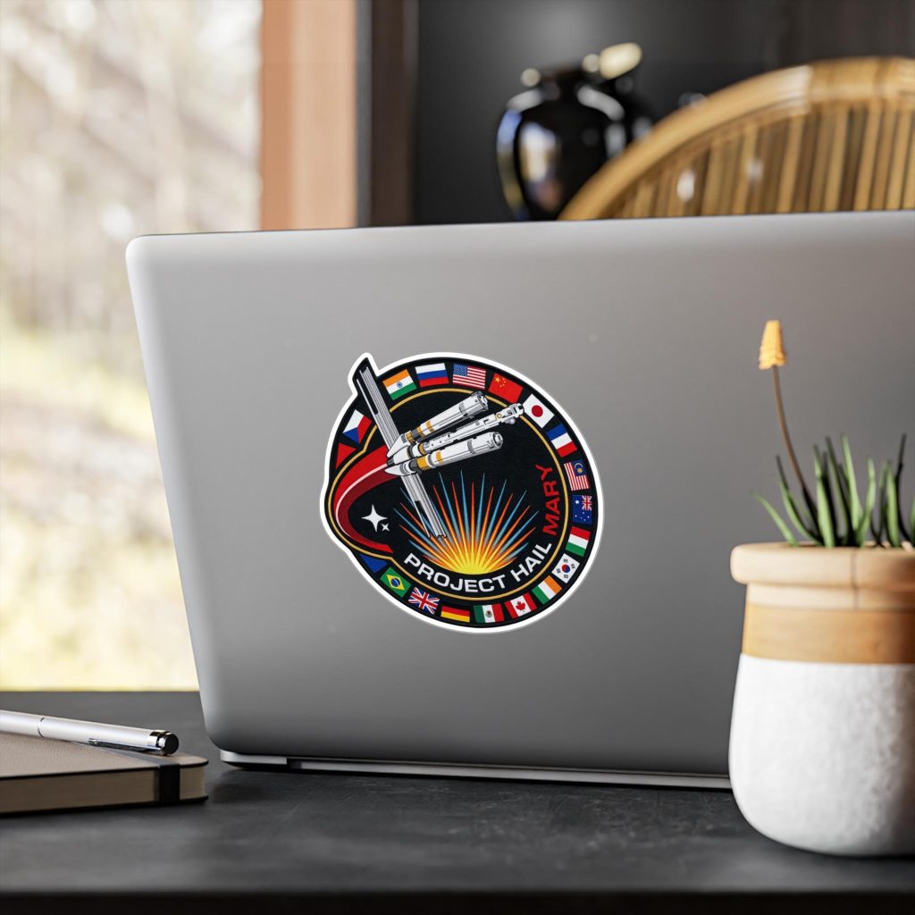 Project Hail Mary Mission Logo Stickers Sci-Fi Vinyl Decals for Space Nerds Rocky Book Lovers NNA