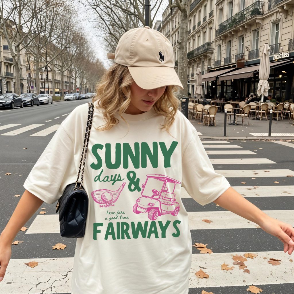 Sunny Days and Fairways T-Shirt Golf Shirt Golf Lover Gift Summer Graphic Tee NNA