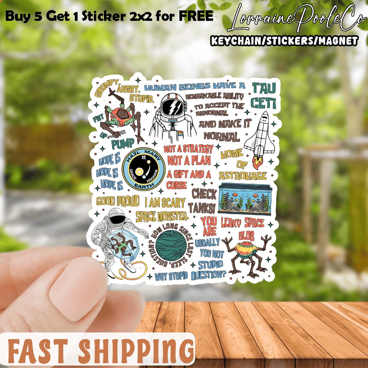 Amaze Amaze Amaze Sticker: Project Hail Mary inspired Sticker Rocky Sticker Waterproof Vinyl Booklish Decals Scifi Reader Gift NNA - Image 2
