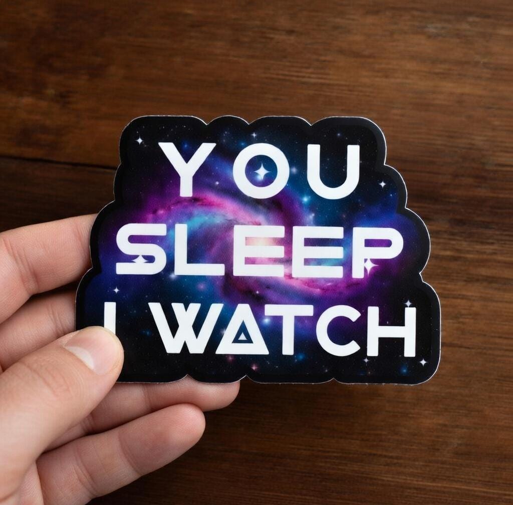 You Sleep I Watch - Sticker | Project Hail Mary inspired Sticker | Rocky Sticker | Bookish Sticker | Sci-Fi NNA