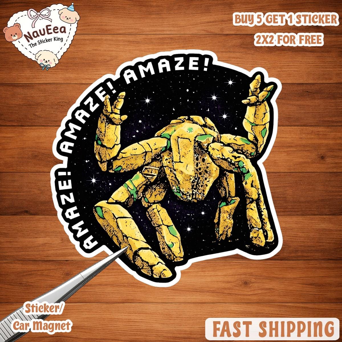 Amaze Amaze Amaze - Sticker | Project Hail Mary inspired Sticker | Rocky Sticker | Bookish Sticker | Sci-Fi | BookTok | Reading Sticker NNA