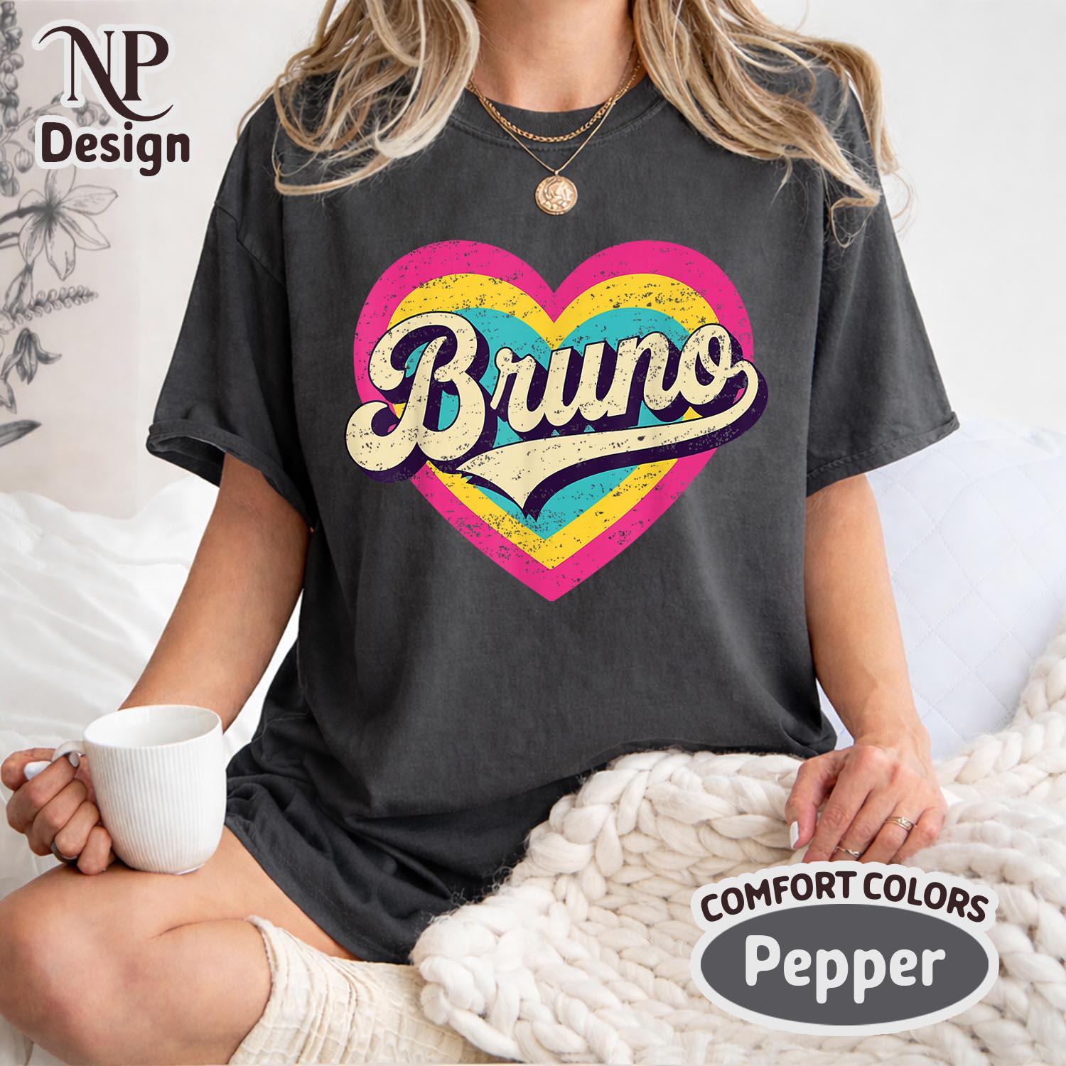 Bruno Retro 80s Shirt, Vintage Name Graphic T-Shirt for Men Women, Classic Throwback Tee HFN Shirt - Image 3