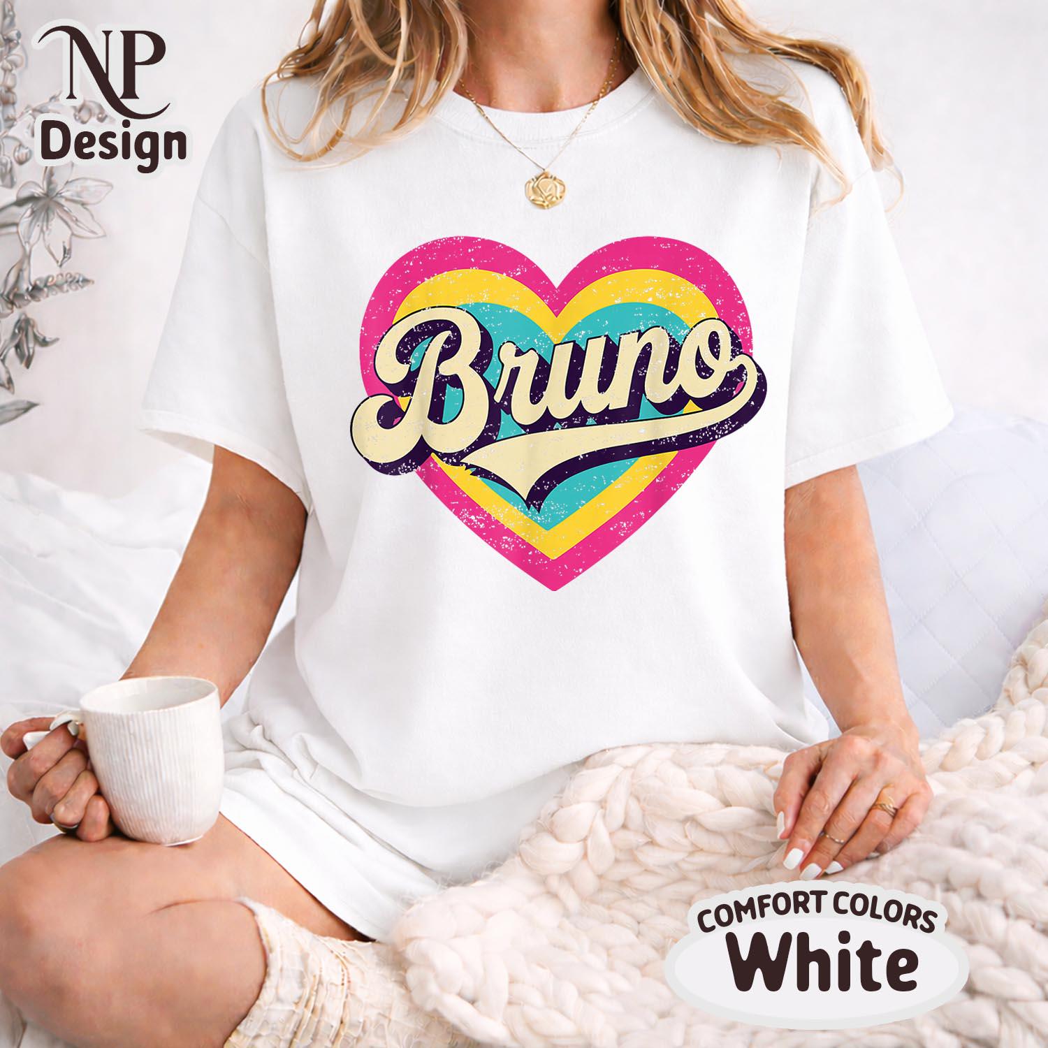 Bruno Retro 80s Shirt, Vintage Name Graphic T-Shirt for Men Women, Classic Throwback Tee HFN Shirt - Image 9
