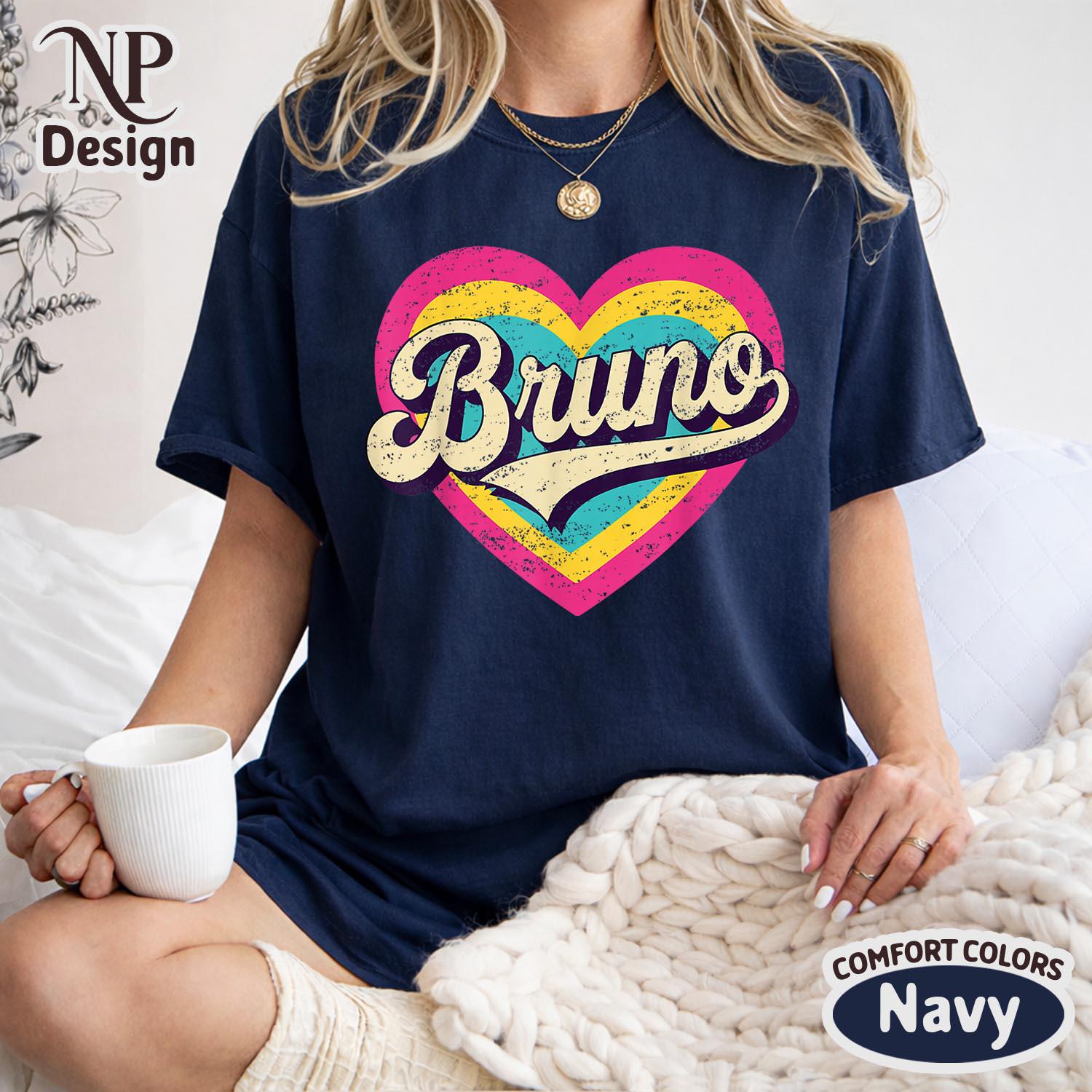 Bruno Retro 80s Shirt, Vintage Name Graphic T-Shirt for Men Women, Classic Throwback Tee HFN Shirt - Image 7