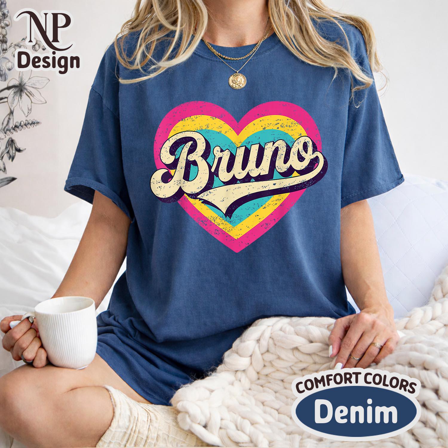 Bruno Retro 80s Shirt, Vintage Name Graphic T-Shirt for Men Women, Classic Throwback Tee HFN Shirt - Image 2