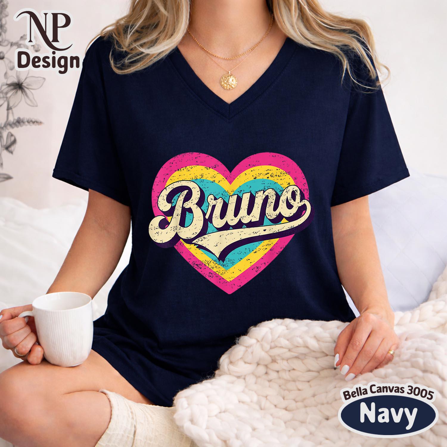 Bruno Retro 80s Shirt, Vintage Name Graphic T-Shirt for Men Women, Classic Throwback Tee HFN Shirt - Image 5