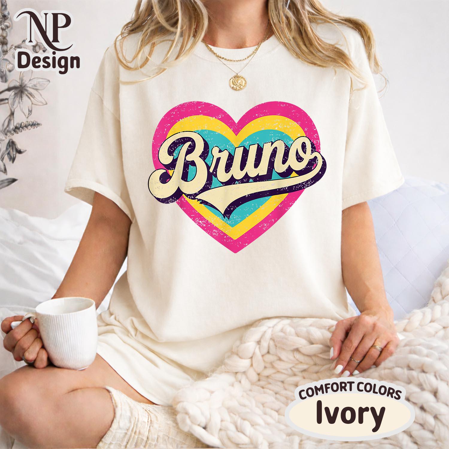 Bruno Retro 80s Shirt, Vintage Name Graphic T-Shirt for Men Women, Classic Throwback Tee HFN Shirt - Image 4