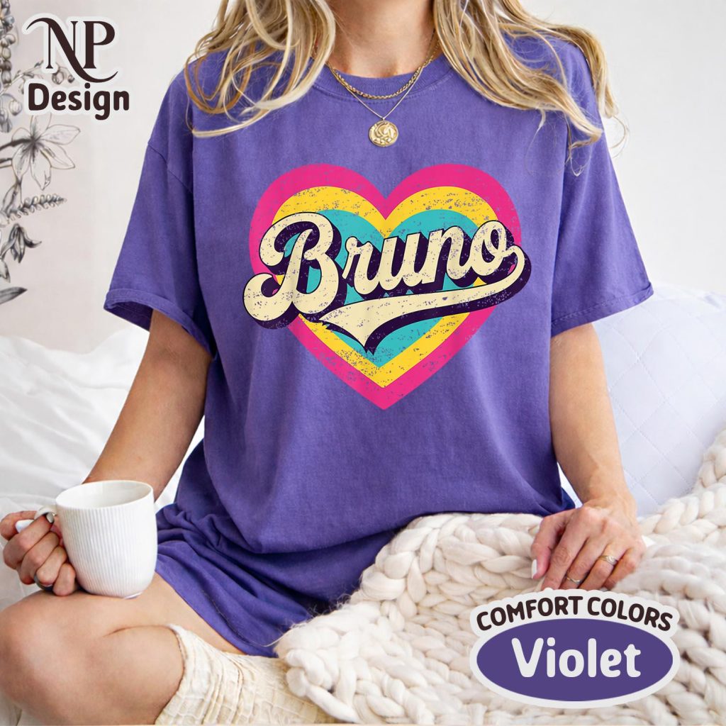 Bruno Retro 80s Shirt, Vintage Name Graphic T-Shirt for Men Women, Classic Throwback Tee HFN Shirt