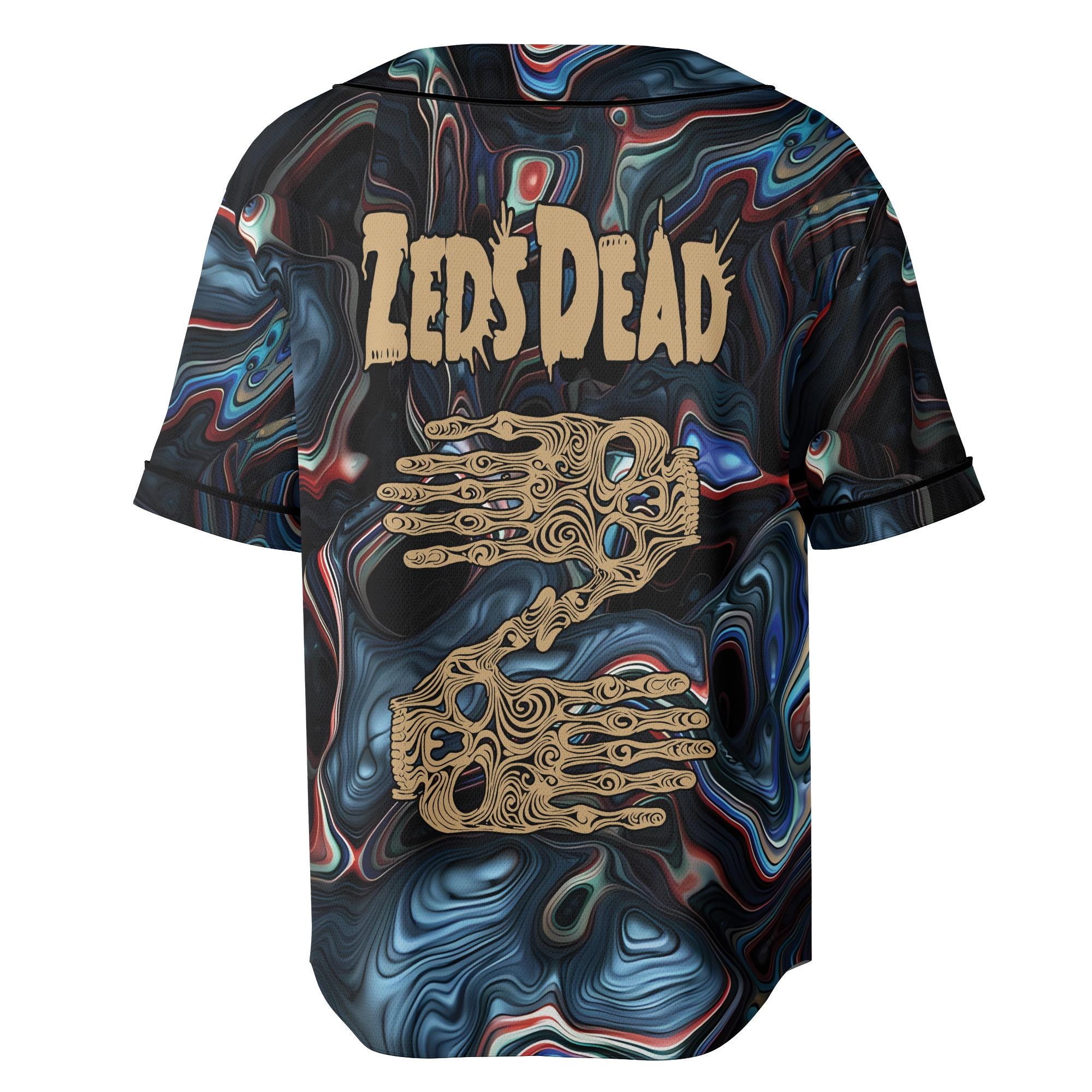 Psychedelic Baseball Jersey HG Hands Skull Rave Shirt Edm Festival Outfits HG - Image 2