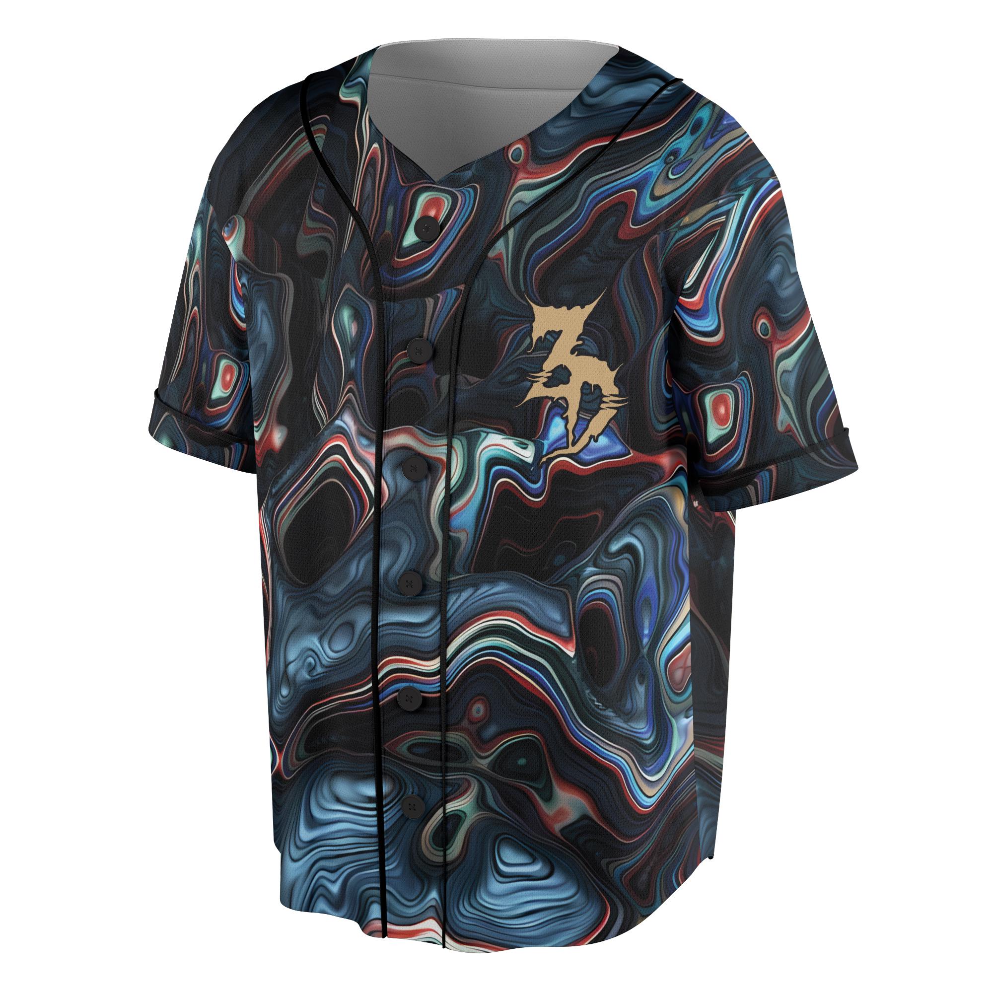 Psychedelic Baseball Jersey HG Hands Skull Rave Shirt Edm Festival Outfits HG - Image 6