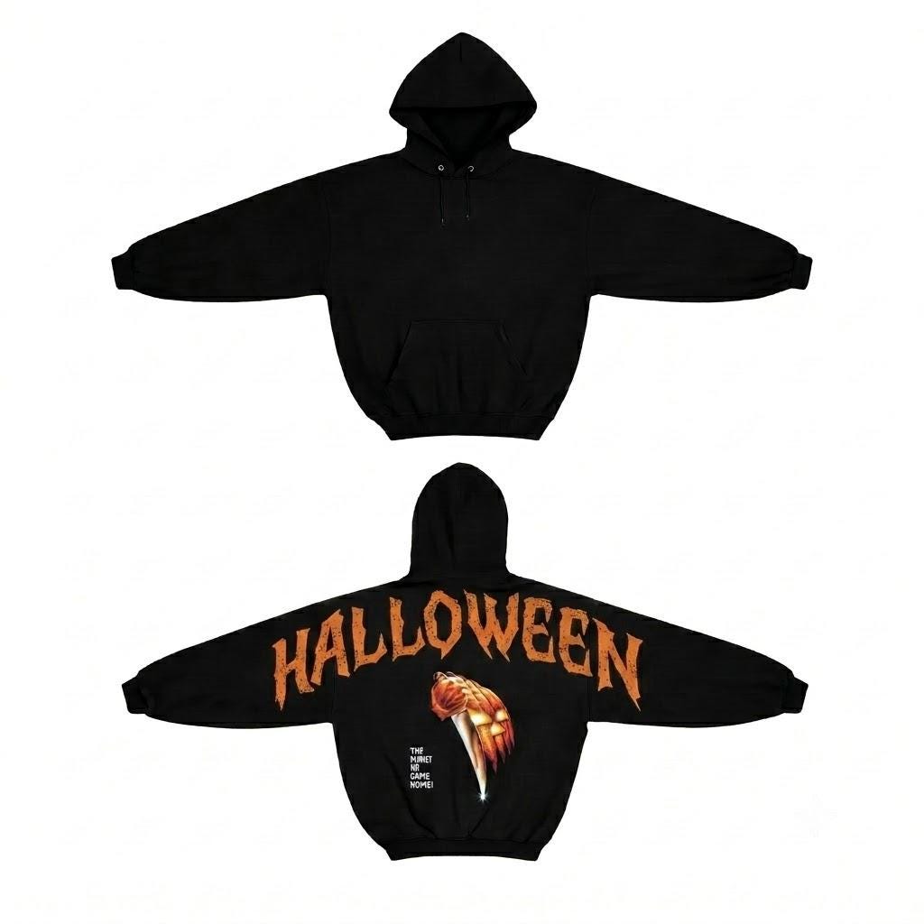 Shoulder-to-Shoulder Print On The Back HG Halloween Hoodie, Special Edition Horror Shirt, Funny Halloween Tshirt, Scary Movie Fan Gift Unisex - Image 3