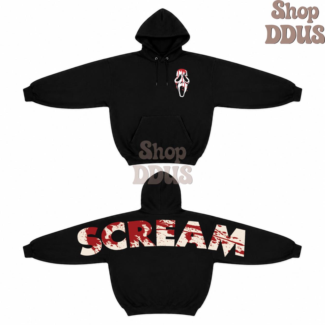 Scream Ghostface Hoodie Halloween Slasher Sweatshirt,HG Horror Movie Fan Gift, Halloween Arm to Arm Hoodie, Gothic Horror Arm to Arm Woodsboro - Image 2