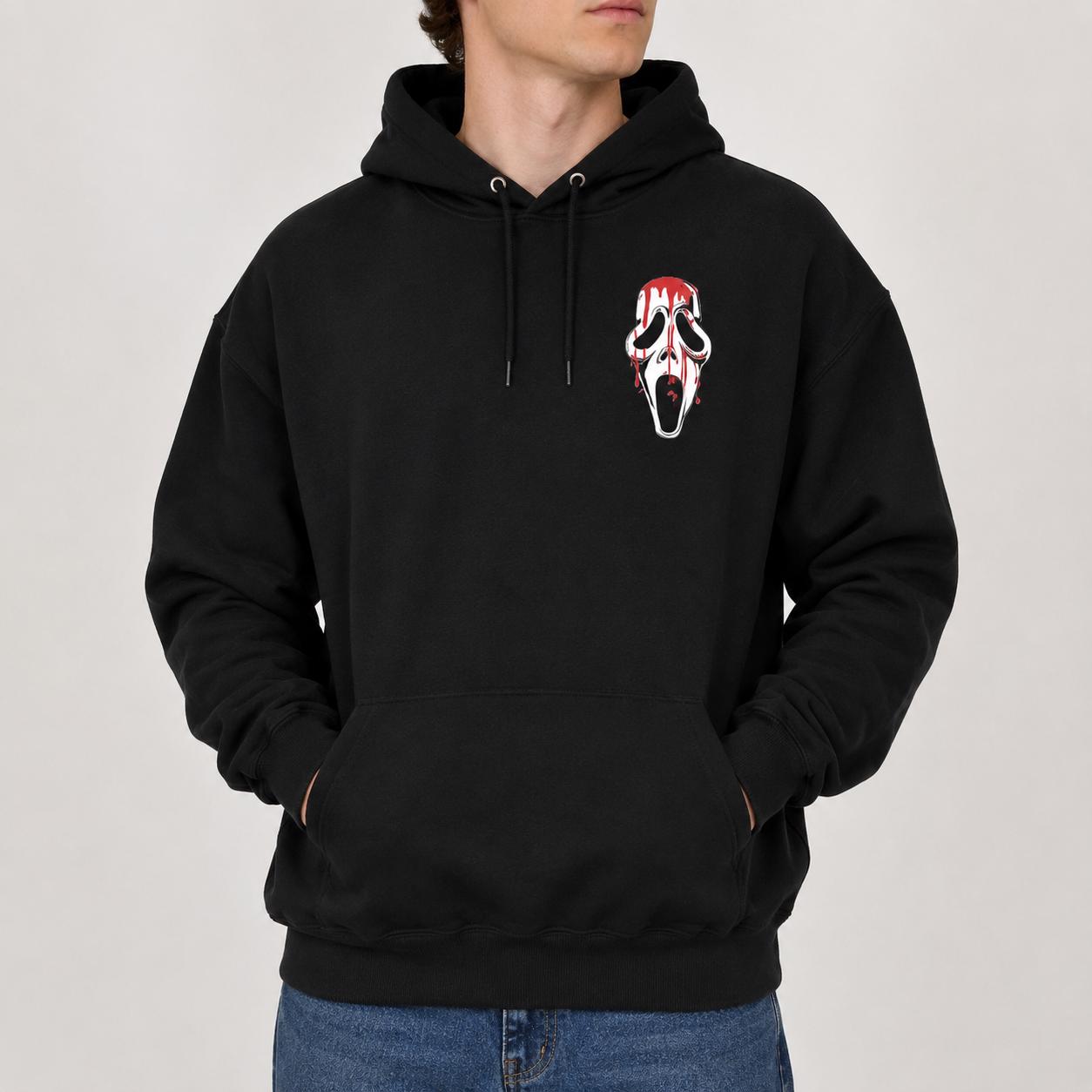 Scream Ghostface Hoodie Halloween Slasher Sweatshirt,HG Horror Movie Fan Gift, Halloween Arm to Arm Hoodie, Gothic Horror Arm to Arm Woodsboro - Image 4