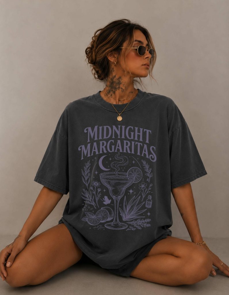 Vintage Midnight Margaritas Shirt, Practical Magic Tee, Retro Halloween Movie Shirt, Spooky Season Gift, Halloween Shirt HFN Shirt