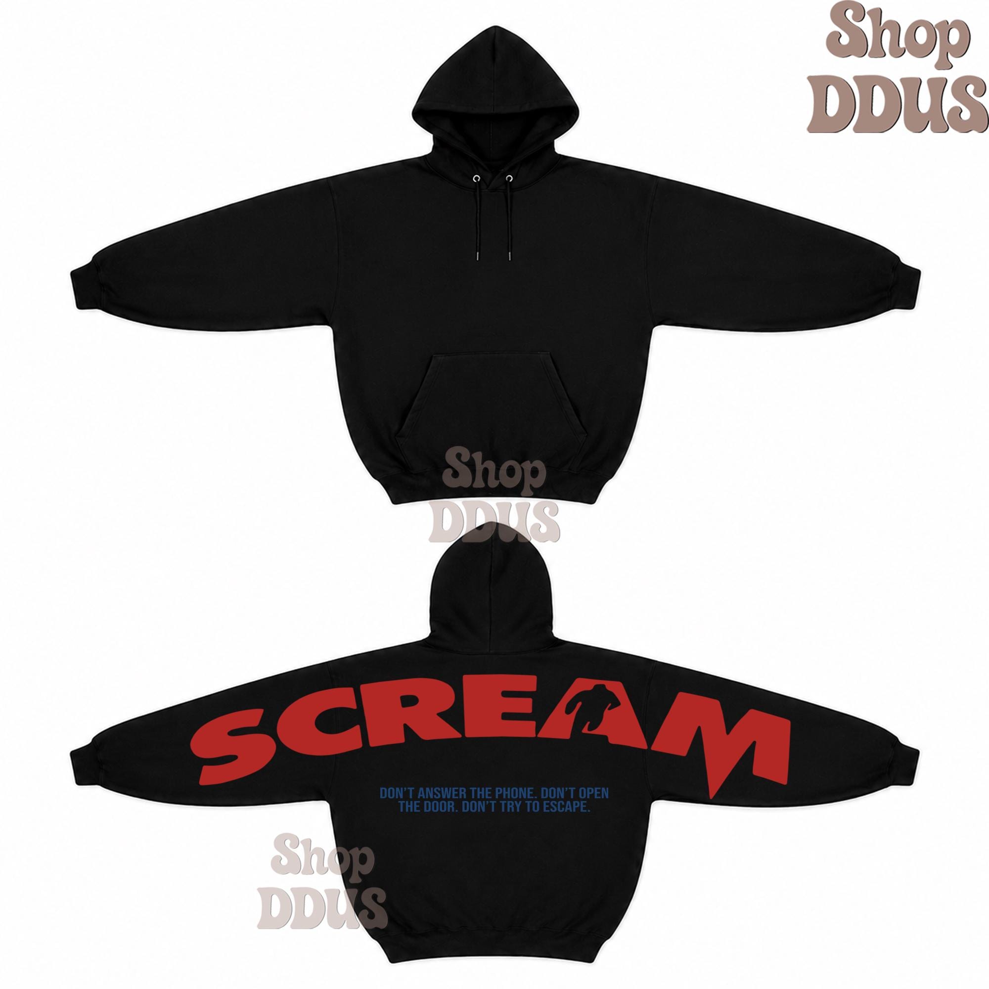 Scream Hoodie Halloween Slasher Sweatshirt, HG Horror Movie Fan Gift, Halloween Arm to Arm Hoodie, Gothic Horror Arm to Arm Woodsboro Shirt - Image 2