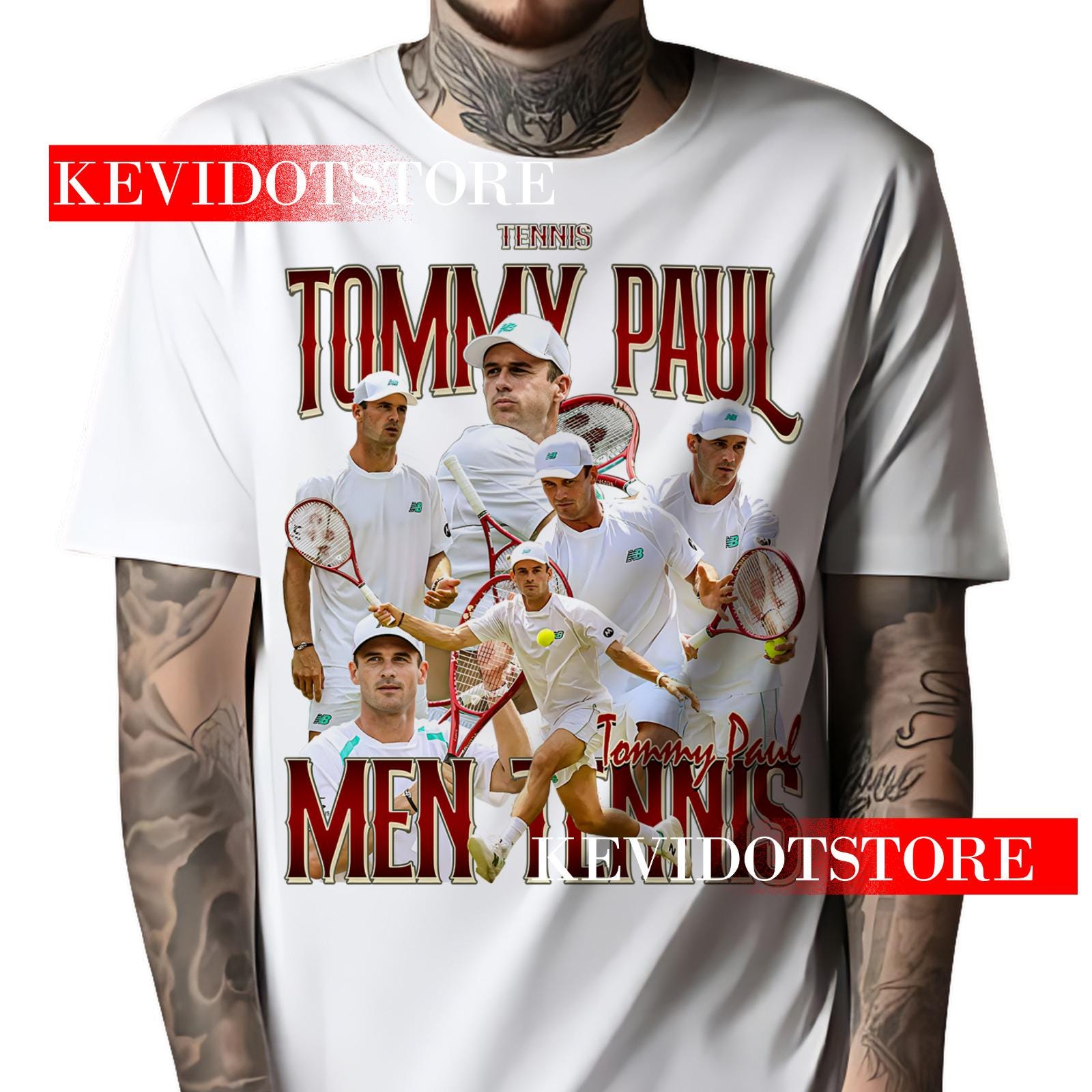 Tommy Paul Shirt Tennis Player Bootleg Vintage Tee HFN HFN Shirt - Image 2