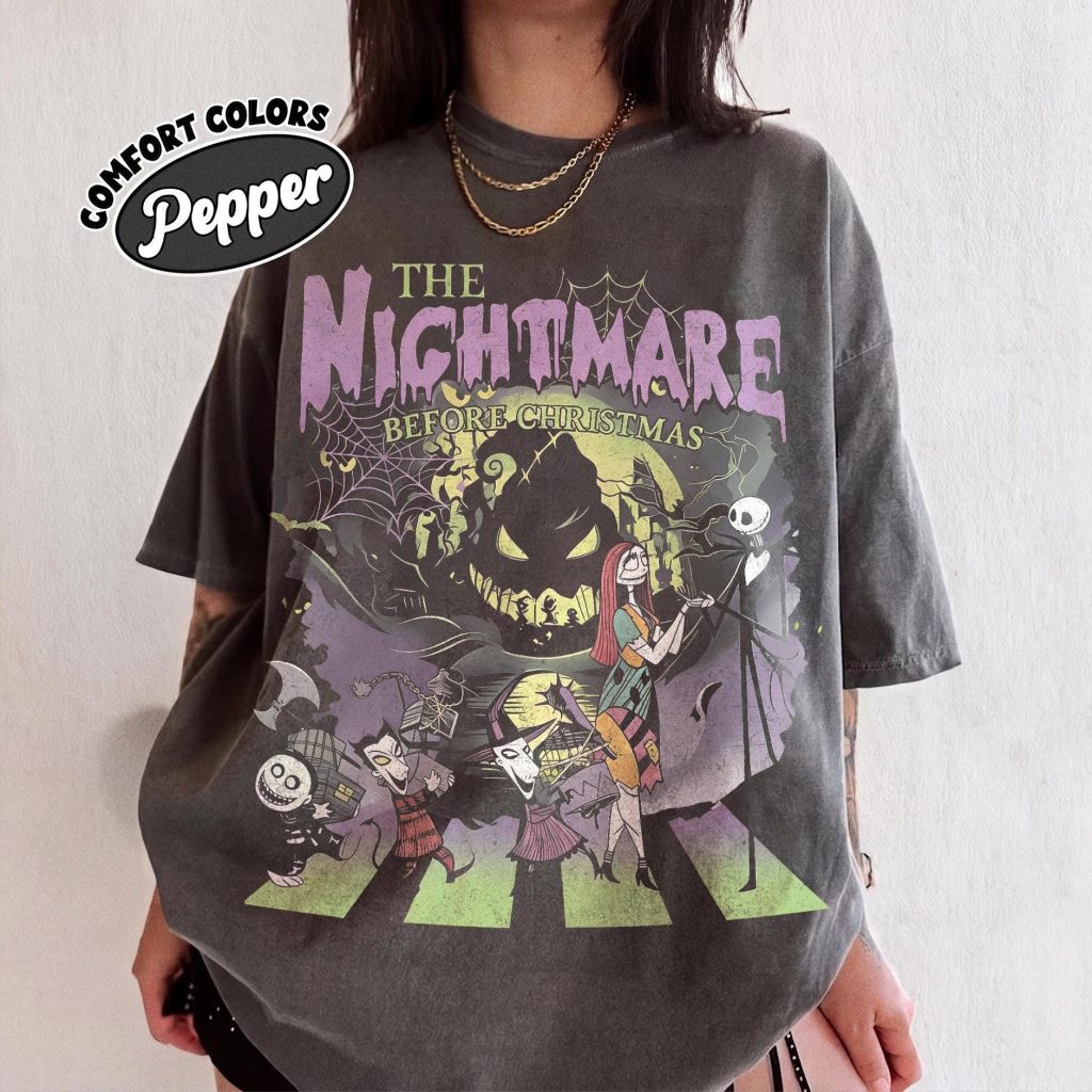 Nightmare Before Christmas Shirt, Jack Skellington Sally Tee, Oogie Boogie Coquette Bow Disney Halloween Spooky Season Shirt HFN Shirt