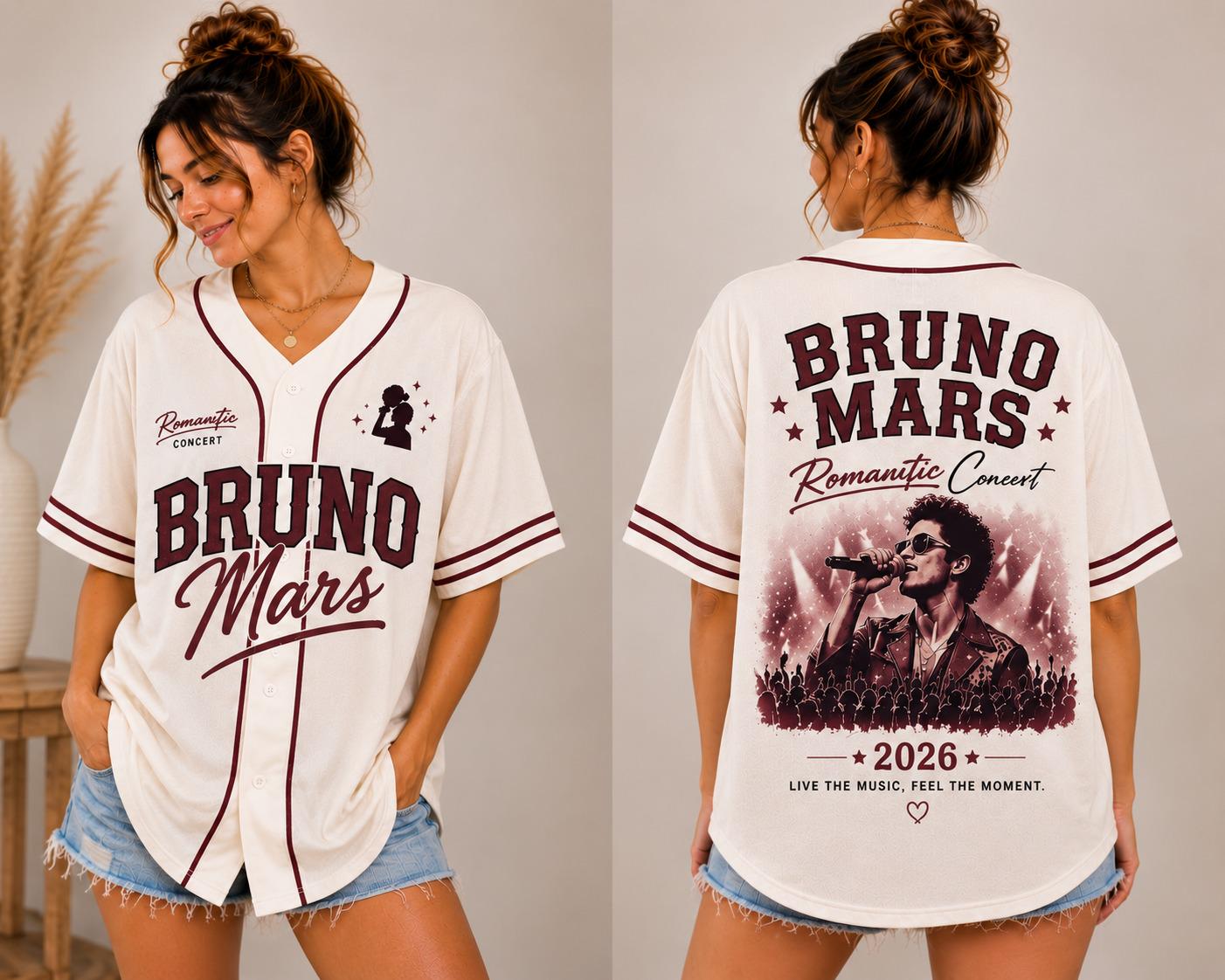Romantic Concert Baseball Jersey HG , Vintage Music Lover Shirt, 2026 Concert Outfit, Retro Festival Jersey HG , Unisex Music Gift