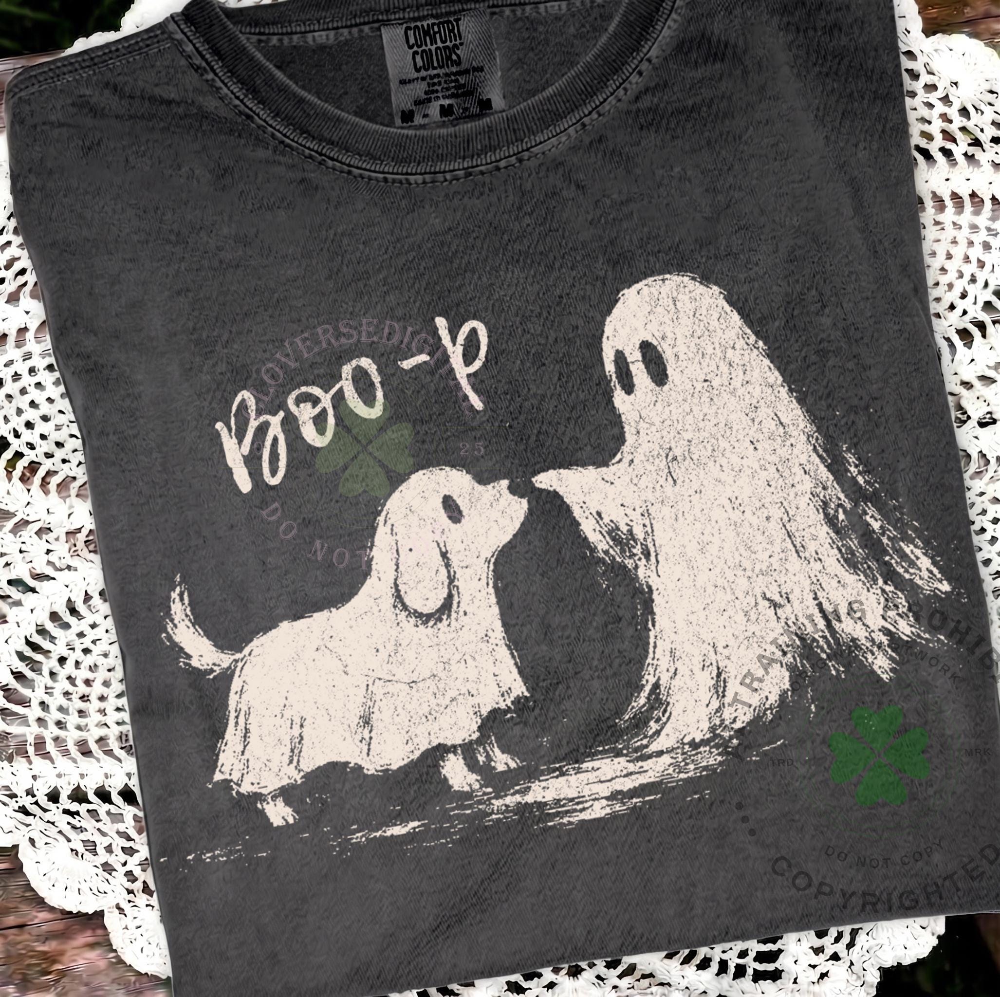 Boo-P Ghost Dog Tshirt, Cute Halloween Dog, HG Funny Ghost Puppy Shirt , Spooky Dog Lover - Image 7