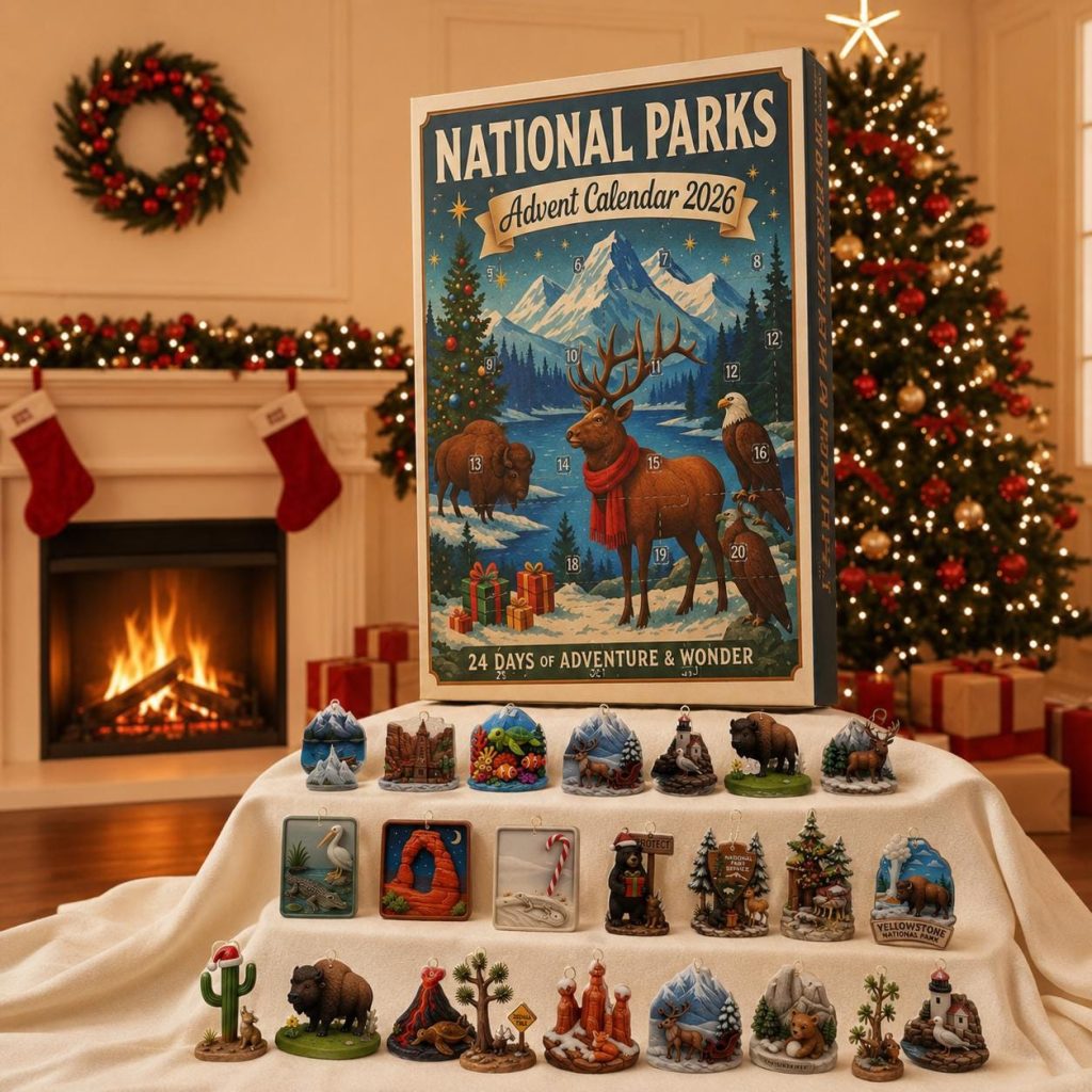 National Park Advent Calendar HG | 24 Days of Outdoor Adventure | 2D Acrylic Christmas Decorations | Nature Lover’s Holiday Countdown