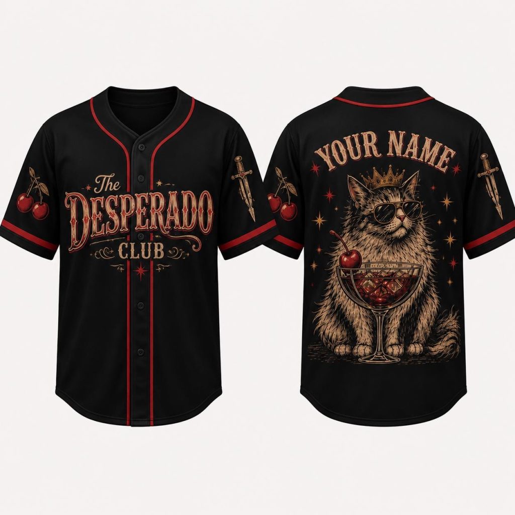 Personalized Princess Donut Inspired Baseball Jersey HG , Dungeon Crawler Carl Fan Gift, Desperado Club Custom Name & Number Jersey HG