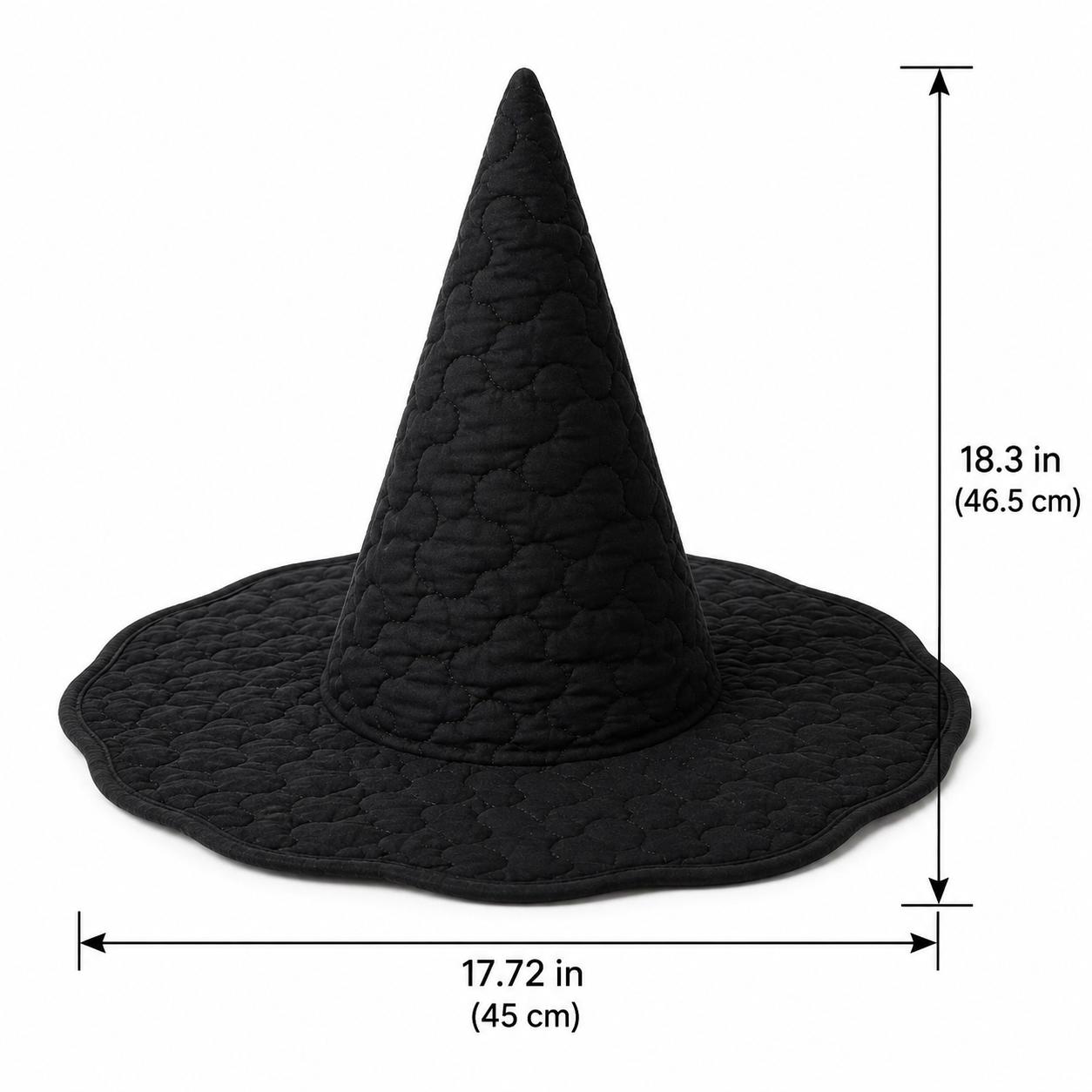 Quilted Witch Hat HG HG , Pumpkin Moon Botanical Halloween, Gothic Celestial Accessory - Image 5