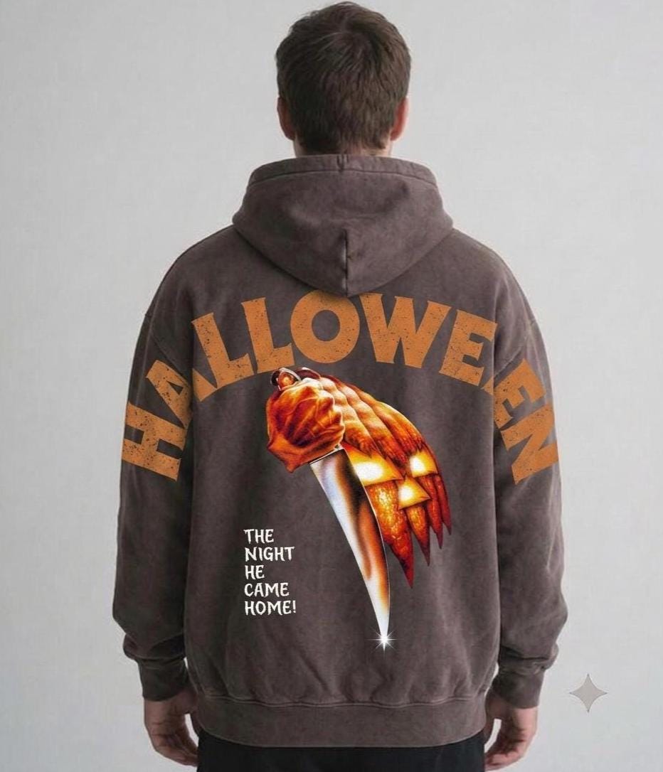 Shoulder-to-Shoulder Print On The Back HG Halloween Hoodie, Special Edition Horror Shirt, Funny Halloween Tshirt, Scary Movie Fan Gift Unisex - Image 2