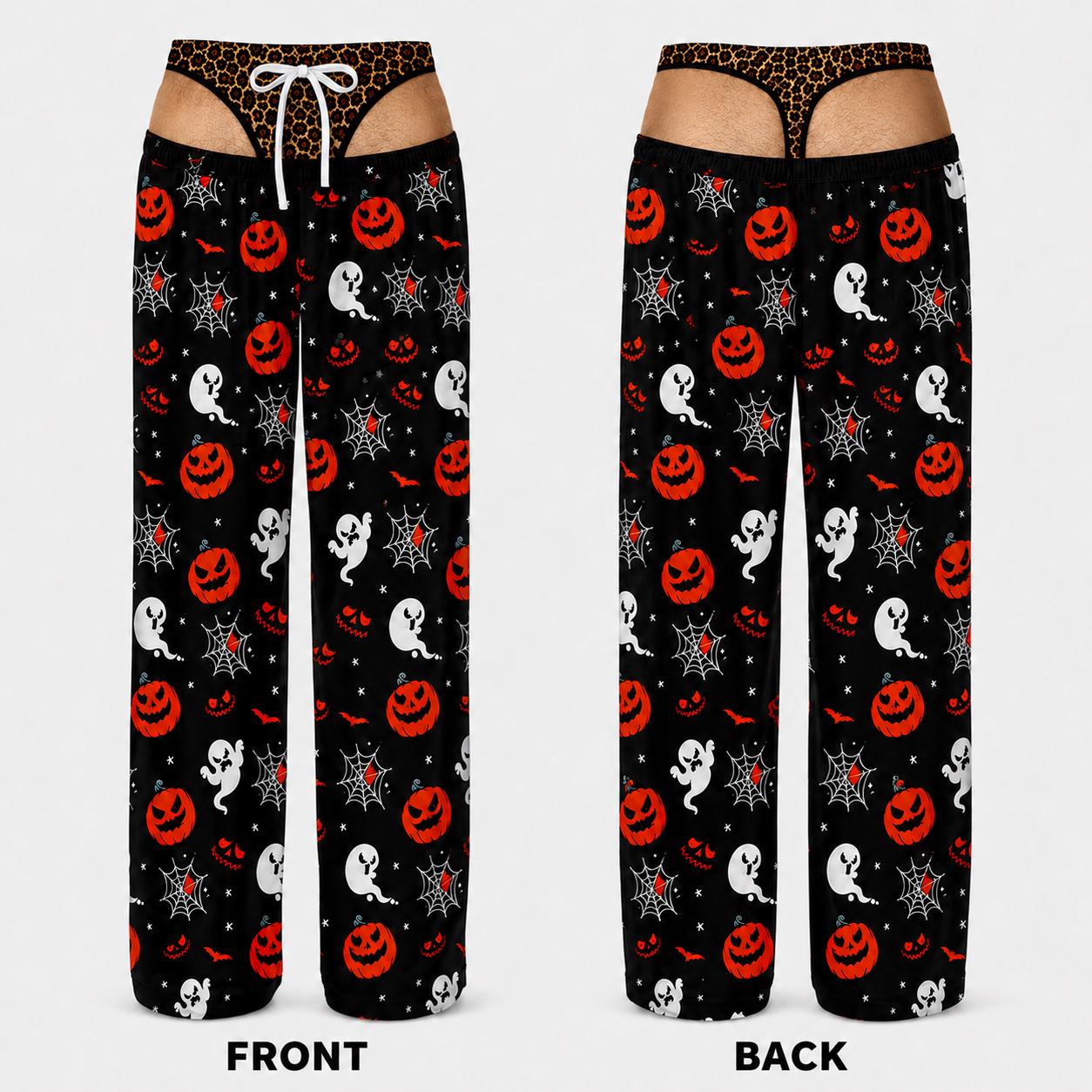 Personalized Men's Pajama Pants, HG Funny Pajama Pants, Fake Underwear Print Halloween Pants, Novelty Halloween Gag Gift, Party Outfit for Him - Image 2