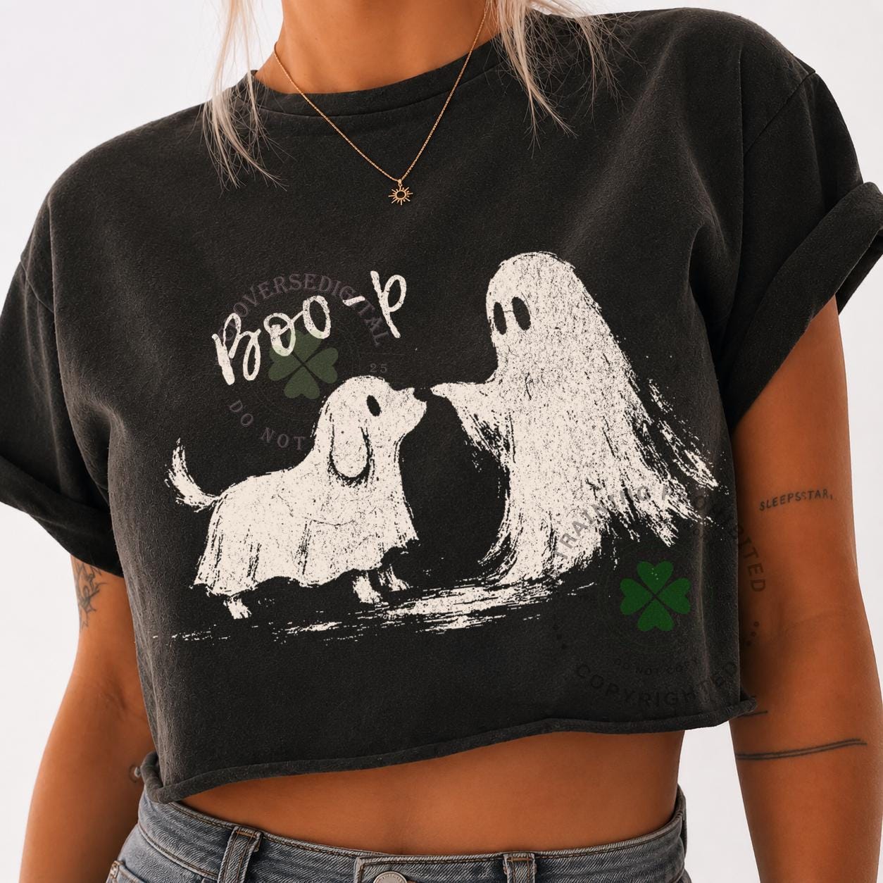 Boo-P Ghost Dog Tshirt, Cute Halloween Dog, HG Funny Ghost Puppy Shirt , Spooky Dog Lover - Image 6