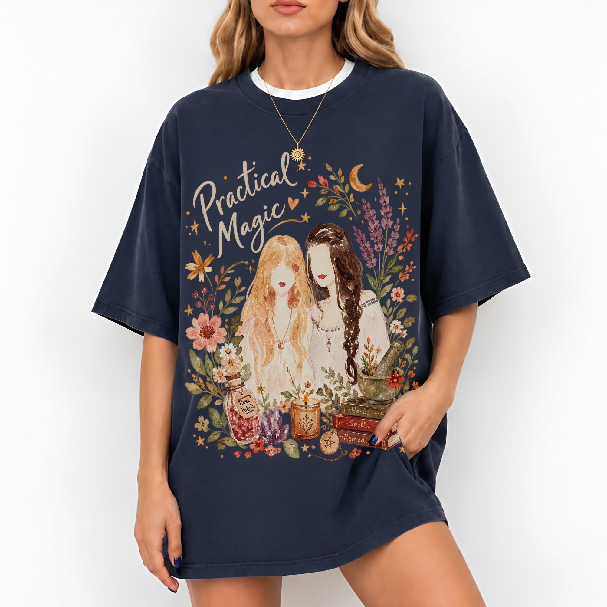 Practical Magic Watercolor Shirt, Owens Sisters Tee, Sally Gillian Tshirt, Halloween Top HFN Shirt - Image 6