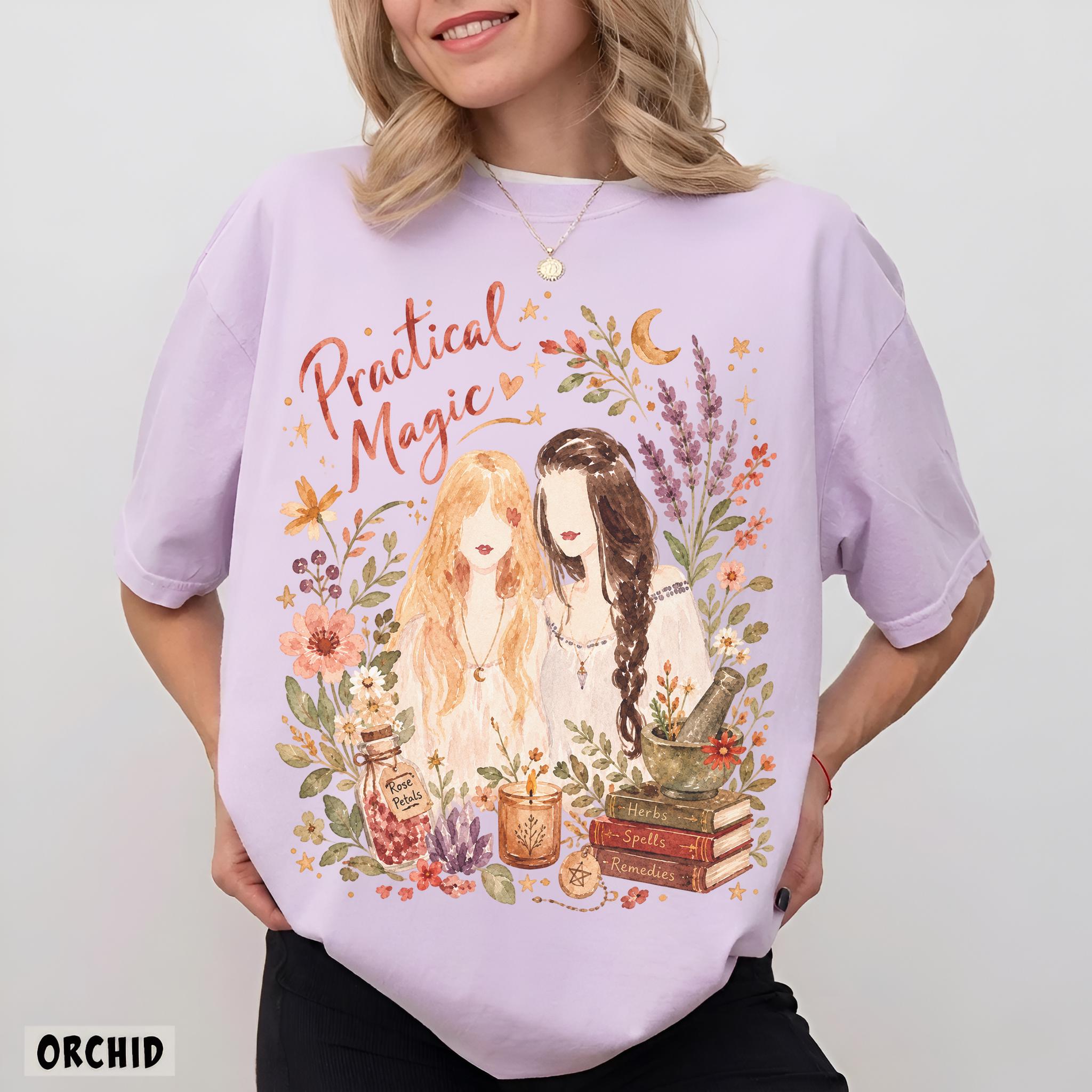 Practical Magic Watercolor Shirt, Owens Sisters Tee, Sally Gillian Tshirt, Halloween Top HFN Shirt - Image 3