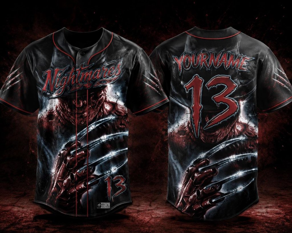 Nightmare Kreddy Horror Baseball Jersey HG , HG Halloween Jersey HG , Retro Horror Movie Baseball Jersey HG , horror fan gift