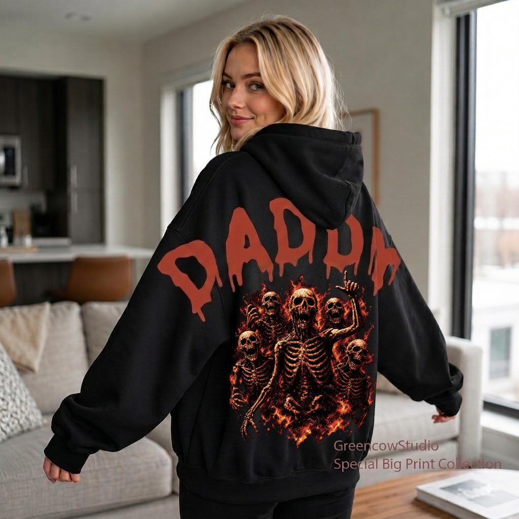 Shoulder-to-Shoulder Daddy Skeleton Halloween Kills HG Hoodie, Special Edition Horror Shirt, Funny Halloween Tee, Scary Movie Fan Gift Unisex