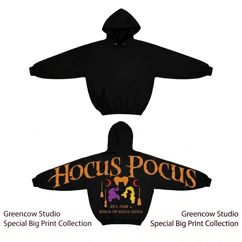 Shoulder-to-Shoulder Hocus Pocus Halloween HG Hoodie, It's Just a Bunch of Hocus Pocus Sweatshirt, Halloween Party, Spooky Girls Weekend Gift - Image 2