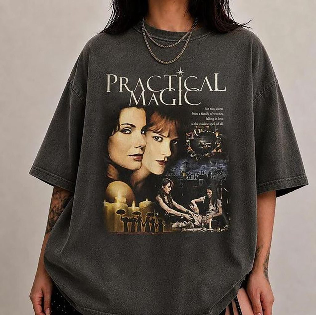 Practical Magic 1998 Shirt, Vintage Witch Movie Halloween Midnight Margaritas Shirt, Witchy Aesthetic Tee, Spooky Season Gift HFN Shirt
