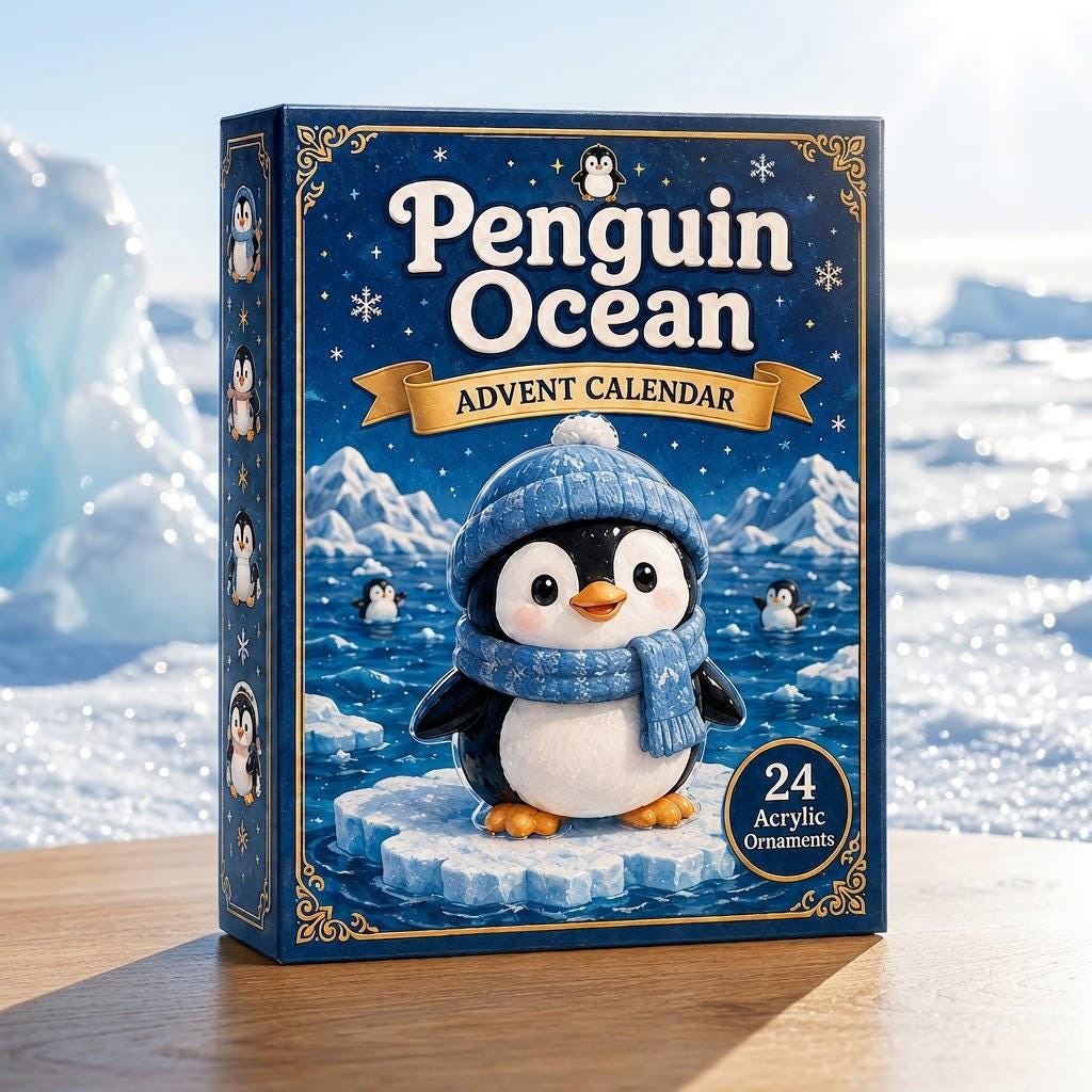 Penguin Advent Calendar HG 2026, 24 Days Christmas Countdown Blind Box, Nautical Xmas Gift for Sea Life Lovers - Image 2