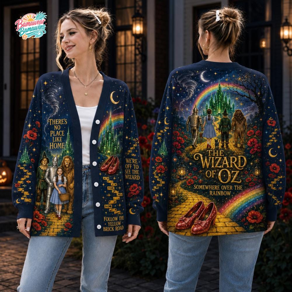 The Wizard of Oz Cardigan HG , Movie Fan Gift for Her, Halloween 2026, Spooky Season Gift for Her, Cardigan HG Halloween Gift
