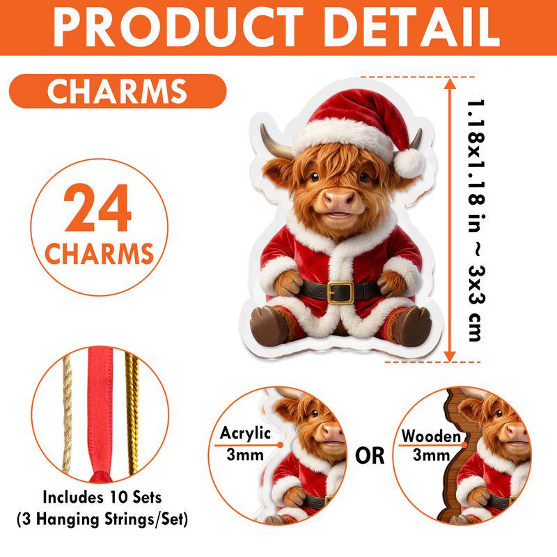 Personalized Snowman Advent Calendar HG, Cute Charm Blind Box Countdown, Acrylic Hanging Tree Ornaments Winter Holiday Decor Set, Gift 2026 - Image 5