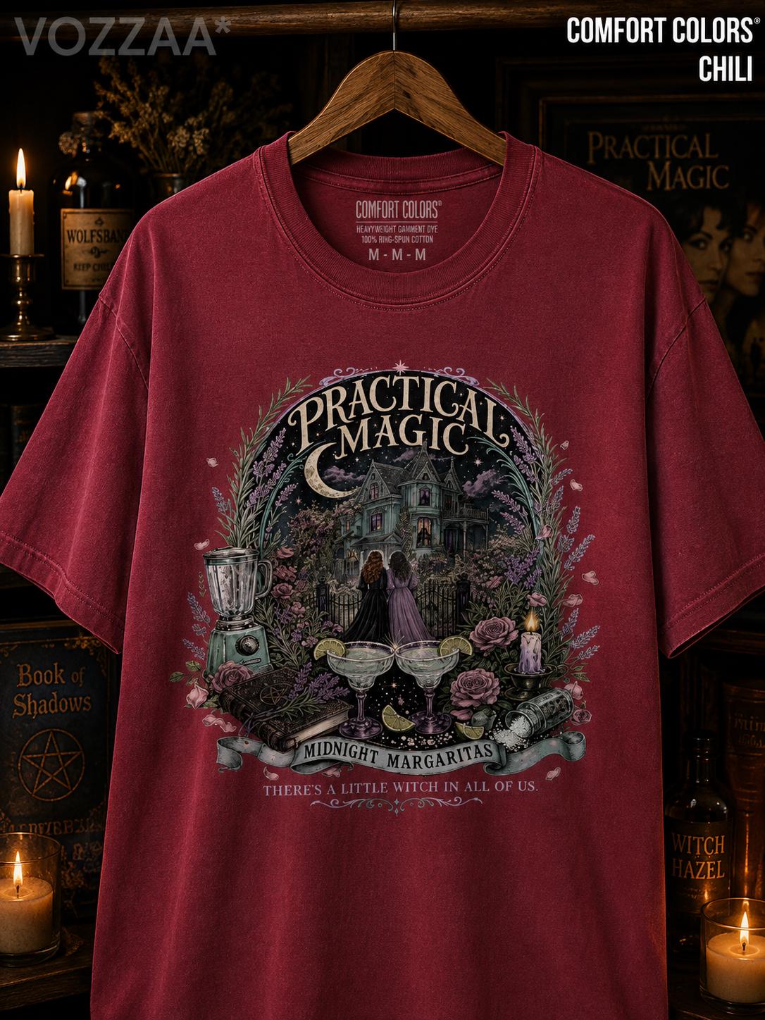 Midnight Margaritas Witchy Halloween Shirt, Practical Magic Tee HFN Shirt - Image 4