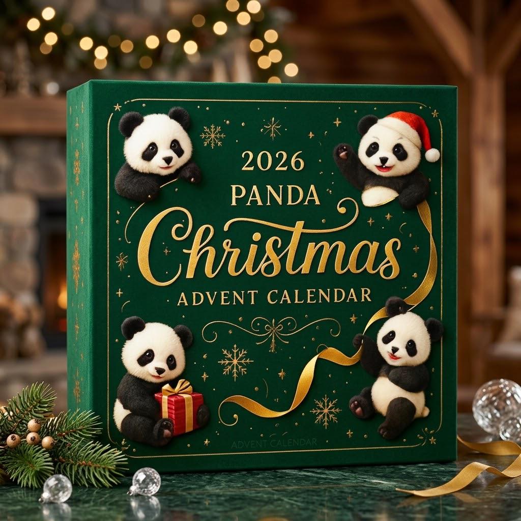 Panda Advent Calendar HG 2026, 24 Pcs Cute Panda Acrylic Ornaments, Christmas Countdown Gift Box, Xmas Tree Hanging Decor For Kids - Image 2