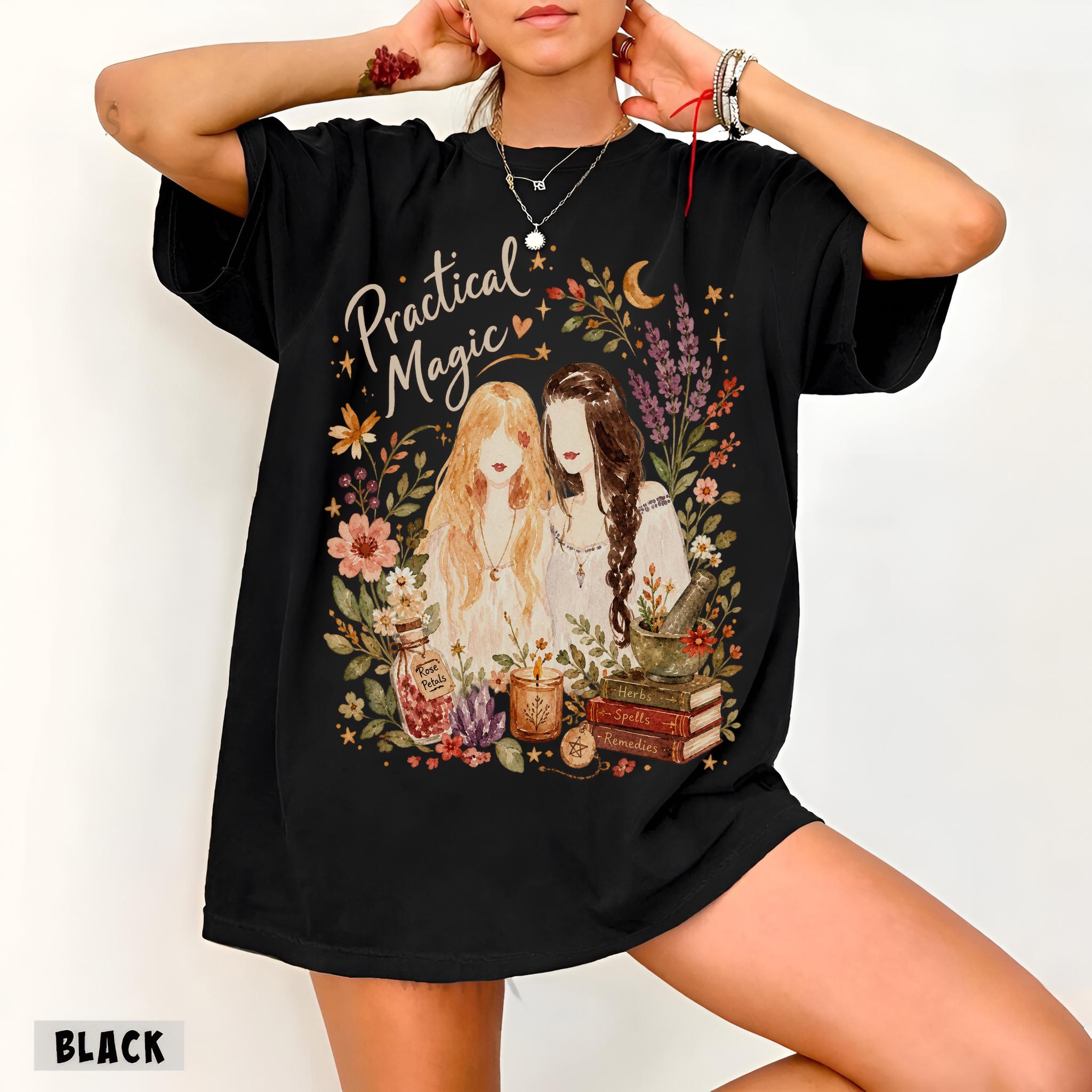 Practical Magic Watercolor Shirt, Owens Sisters Tee, Sally Gillian Tshirt, Halloween Top HFN Shirt - Image 4