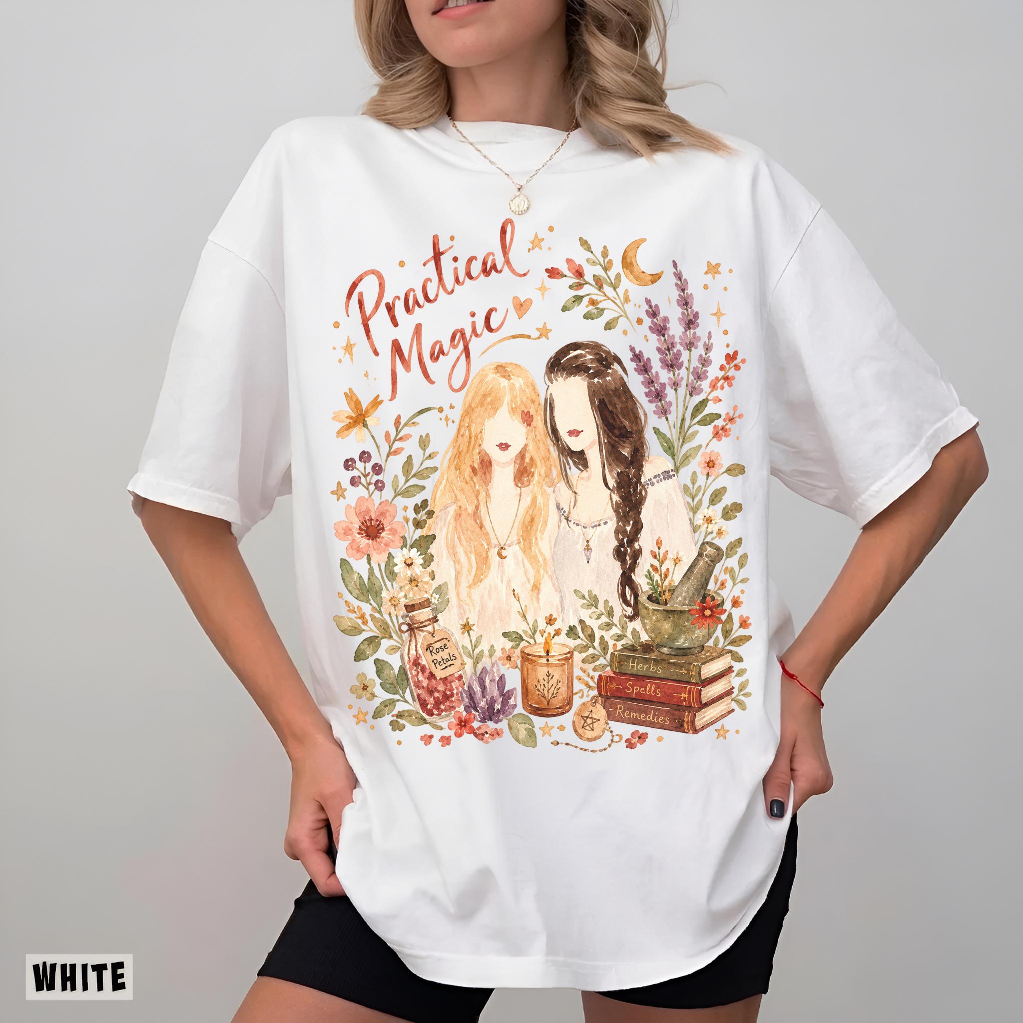 Practical Magic Watercolor Shirt, Owens Sisters Tee, Sally Gillian Tshirt, Halloween Top HFN Shirt - Image 5