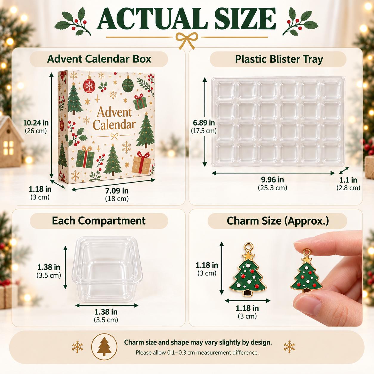 2026 Capybara Christmas Advent Calendar HG, 24 Acrylic Ornaments, Holiday Countdown Gift - Image 6
